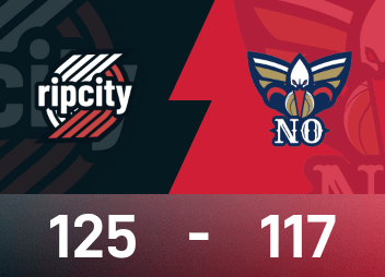 Отчет об игре НБА: Ян Хансен не появился, Шарп 35 очков, Трэйл Блэйзерс 125-117 Пеликанс